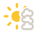 Mixed with some thunderstorm clouds possible